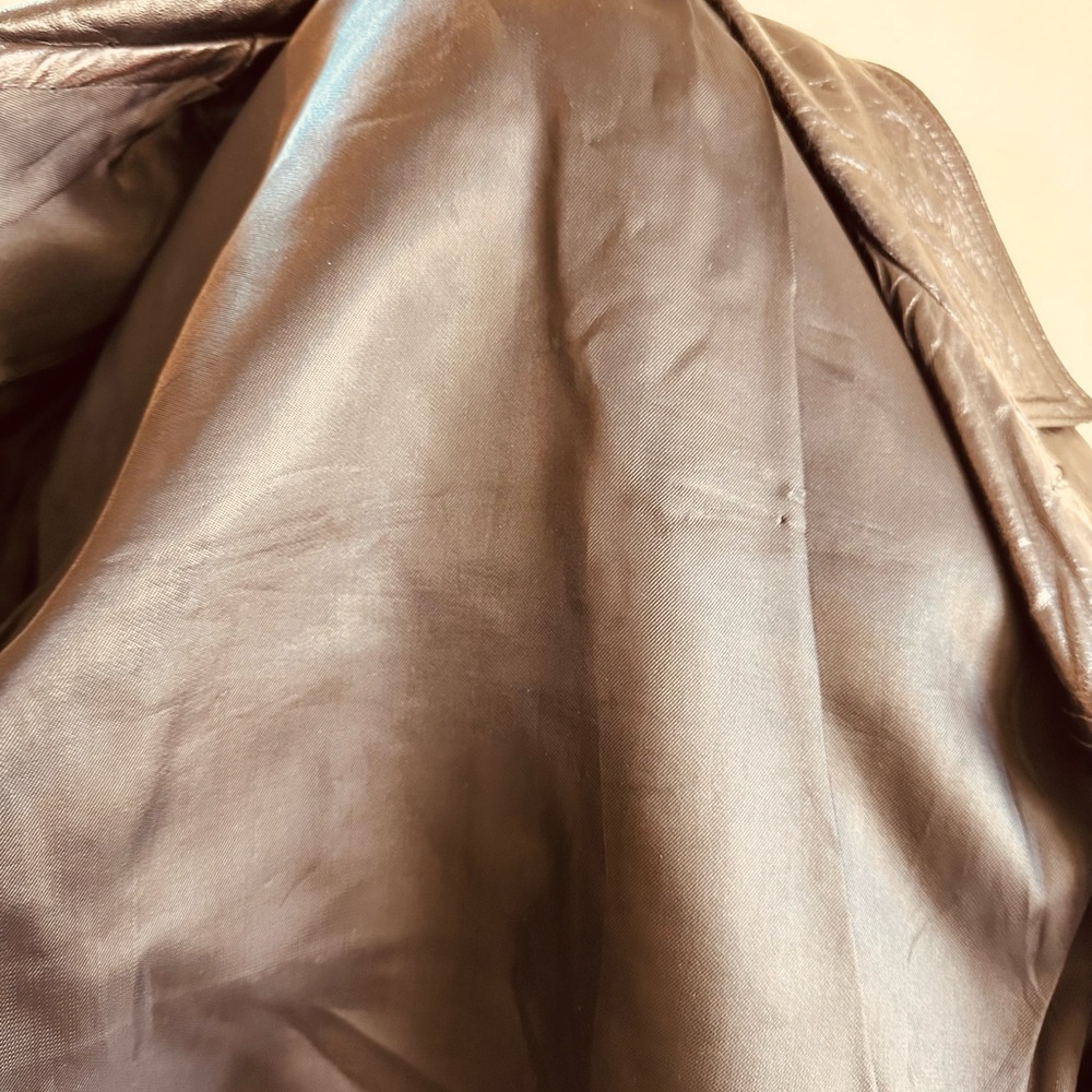 Vintage 1970s Black Leather Jacket with Dagger Collar - Picture 6 of 7